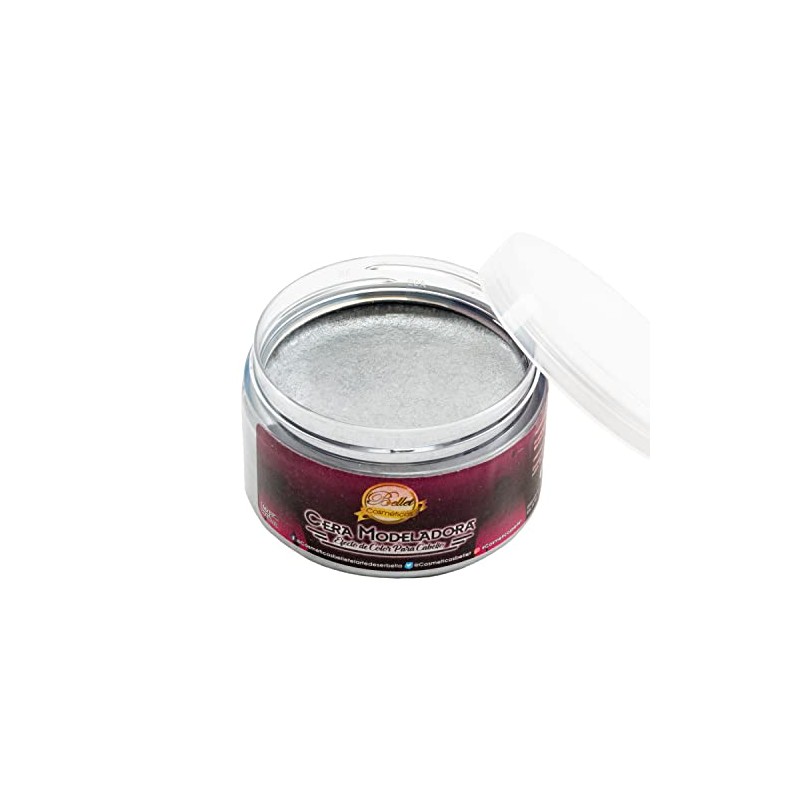 Bellet Cera Modeladora para Cabello con Color Plata, 120 gr