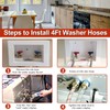 【UPGRADE】4FT Washing Machine Hoses with 90 Degree Elbow Premium Stainless
