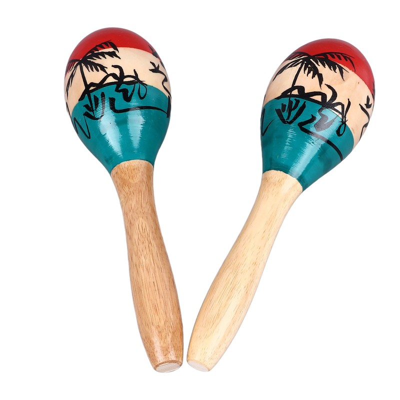 2Pcs Sand Hammer Maraca Shaker Rattle Portable Percussion Instrument Musical