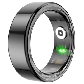 Smart Ring for Men Women Health Rings Heart Rate Monitor Sleep Ring IP68 Waterproof Fitness Ring Tracker Calorie Step Counter Sports Ring Rose Gold Black