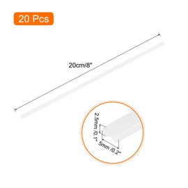MECCANIXITY 20pcs 8 Inch Plastic Welding Rods PPR Welding Strips Welder Rods for Plastic Welder,Car Bumper, Kayak Repair, White