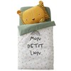 Vertbaudet Baby Reversible Duvet Cover, Little Lion, Tanzania, Wool White,