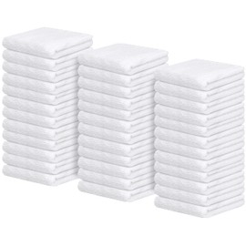 Avalon Towels Terry Bar Mop Towels (Value Pack of 36) Size 16"x19" – Absorbent and Durable, Multipurpose Towels, Cotton Cleaning Rags, Bar Towels, Restaurant Towels, Reusable Shop Rags (White)