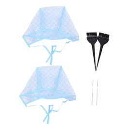 FOMIYES Hair Coloring Highlighting Caps Set Brush Temporary Hair Tinting Brush Barber Shop Salon Accessory