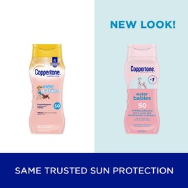 Coppertone Coppertone WaterBabies Baby Sunscreen Lotion SPF 50, Hypoallergenic Sunscreen for Babies, Water Resistant, Pediatrician Recommended, 8 Fl Oz Bottle