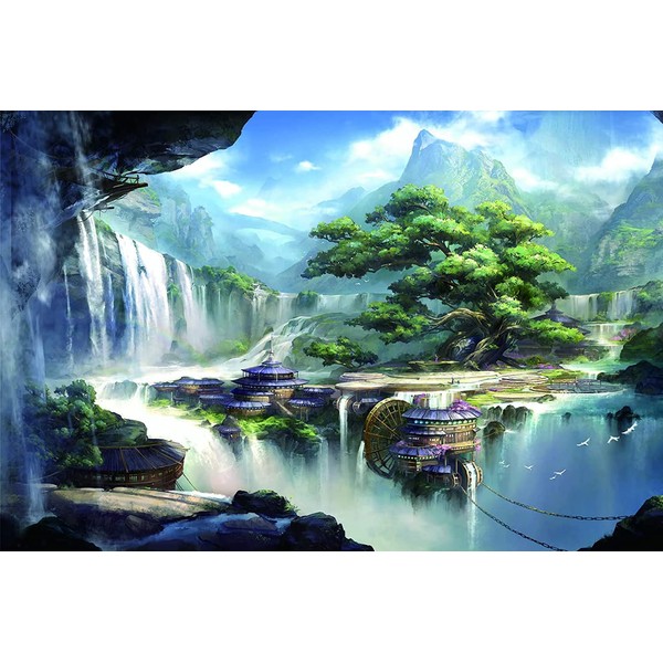 AMCJJ Wooden Puzzle 1000 Pieces for Adults, 29.5 x 19.7