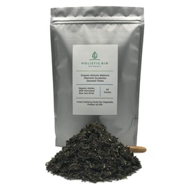 Holistic Bin Dried Wakame Seaweed Flakes | Organic Dry Seaweed for Miso Soup, Ramen, Seaweed Salad, and More | Wild Harvested Atlantic Wakame Flakes | Sun Dried, Non GMO