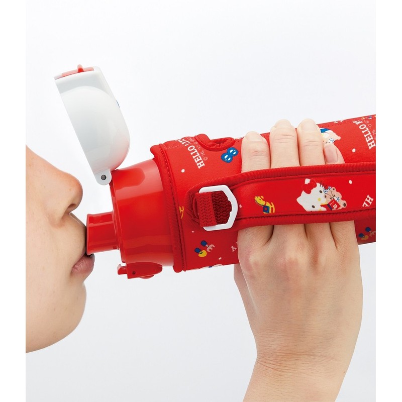 スケーター(skater) 子供用 ステンレス 水筒 直飲み 470ml ハローキティ 子供に優しい軽量タイプ 女の子 専用カバー付き