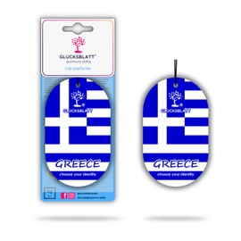 GLÜCKSBLATT premium Autoparfüm Duft Flag Greece Flagge Griechenland