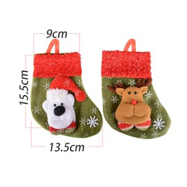 Pack of 12 Christmas Stockings Socks Santa Boots for Filling and Hanging Christmas Cutlery Bag Cutlery Holder Christmas Decoration Christmas Tree Decoration Christmas Tree Decoration