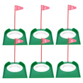 6 Pack Golf Putting Cup with Flags, Plastic Mini Golf Hole Putting Practice Aids,s Accessories for Adult Put Green,Backyard,Indoor Outdoor Practice