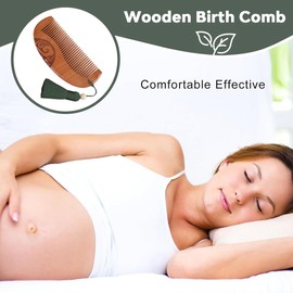 NJCXOLA Geburtskamm Gegen Wehenschmerzen, Holzkamm, Geburtskamm Holz Wehengeschenke für Frauen Wehenkamm Geburtskamm Wehen und Entbindungsutensilien für Werdende Mütter(Grün, Bodhi-Perlen)