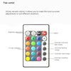 LED Round Lamp RGBW 24Key Remote Control 16Color Dimmable 4Mode
