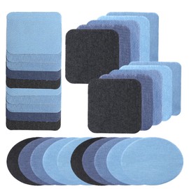 Jeans iron-on patches, 30 sheets of iron-on patches, 3 styles jeans iron-on patches, iron-on patches for clothing, hole repair and decoration (12.5 x 11 cm/7.5 x 7.5 cm/7.5 x 5 cm)