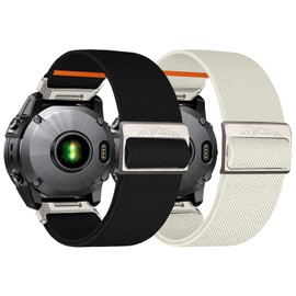 Chinber 26mm Nylon Stretchy Band for Garmin Fenix 6x/5x/7x Band, Soft Adjustable Smartwatch Bands for Garmin Fenix 5X Plus, Fenix 6X Pro,Fenix 3,Fenix 3 HR, Descent MK1/Mk2/ Mk2S,Enduro/Enduro 2