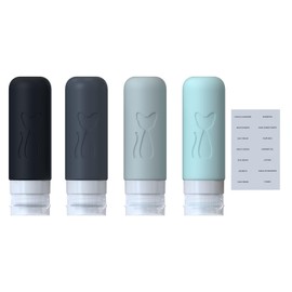 Zafit TSA Approved 3oz Leakproof Travel Bottles for Toiletries, Refillable Containers for Shampoo Conditioner Lotion Body Wash (Multicolored A)