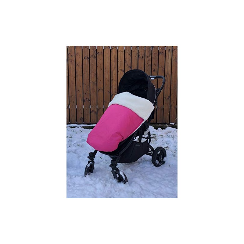 Waterproof Warm Stroller Buggy Jogger Blanket (Pink/Merino Wool)