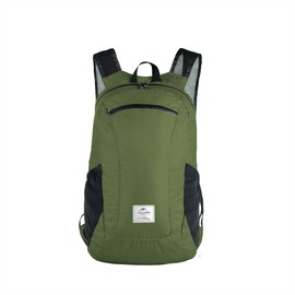 Naturehike PU2000 Foldable Backpack, 30D Silica Gel Nylon Fabric, Waterproof, Dark Green 18L