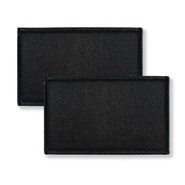 Overdecor Solid Black Flag Patch Plain Black Tactical Patch- Hook and Loop Fastener, 2 Pack