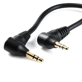MAS Stereo AUX Cable Male to Male Right Angle Auxiliary Audio Cord 3.5mm 1/8 Adapter