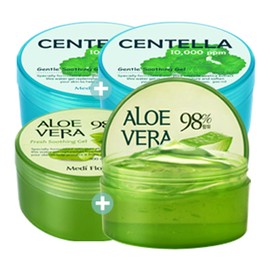 Centella Gentle Soothing Gel 300mlx4 Contains 10000ppm of Centella asiatica extract - 3. 2 Aloe Soothing Gels + 2 Gentle Soothing Gels / 센텔라 젠틀 수딩젤 300mlx4개병풀 추출물 10000ppm함유 - 3.알로에 수딩젤 2개+젠틀 수딩젤2개