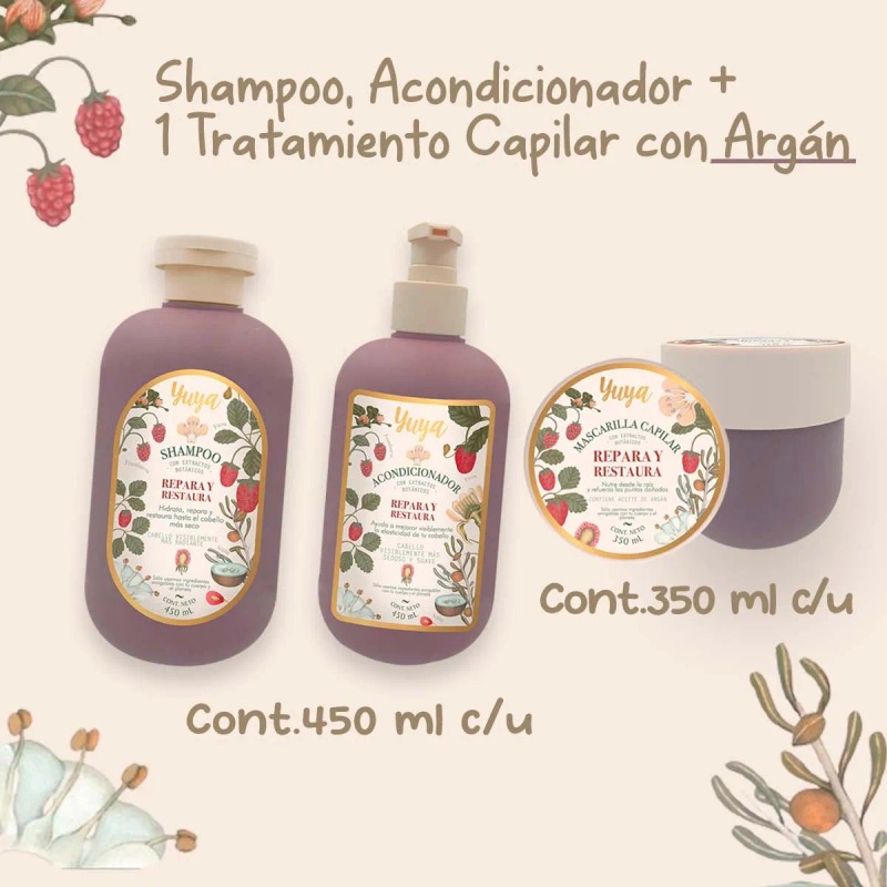 Kit Shampoomascarillaacondicionador Repara Y Restaura Yuya