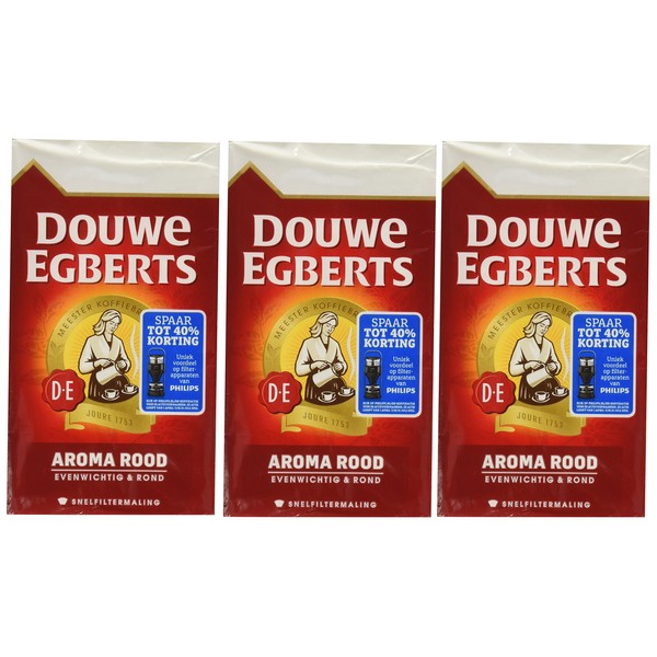 Douwe Egberts Douwe Egberts Aroma Rod Ground Coffee, 8.8000-Ounce Packages (Pack of 3)