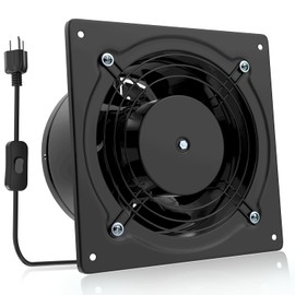 HG Power 6 Inch Exhaust Fan, 308CFM Wall Exhaust Fan for Kitchen, Metal Extractor Fan for Attic, Garage, Window Ventilation, HVAC System