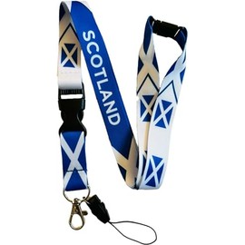 European Country Lanyard/Badge Holder with Safety Breakaway & Detachable Clip (1, Scotland)