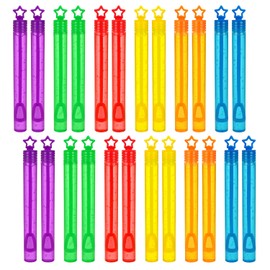 KIPEREE 36 Pack Bubbles Party Bag Fillers for Kids – Star Shaped Multicolor Bubble Wands, Perfect for Boys and Girls 3+