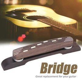 Dilwe Rosewood Guitar Bridge, 6-String Jazz Guitar, Adjustable, 180 Days Warranty