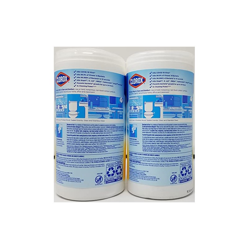 Clorox Disinfecting Wipes Crisp Lemon Scent 85ct Pack of 2