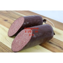 LOM 10 x 3 Lb Summer Sausage Casing Sleeves for 30 lb - Size 2.5X20 in Great4Smoker