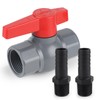 SWAWIS Ball Valve with Hose Connector PVC Shut-off Valve Pool