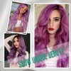 Purple Wig, Long Wavy Wigs for Women, Natural Looking, Tangle-Free,