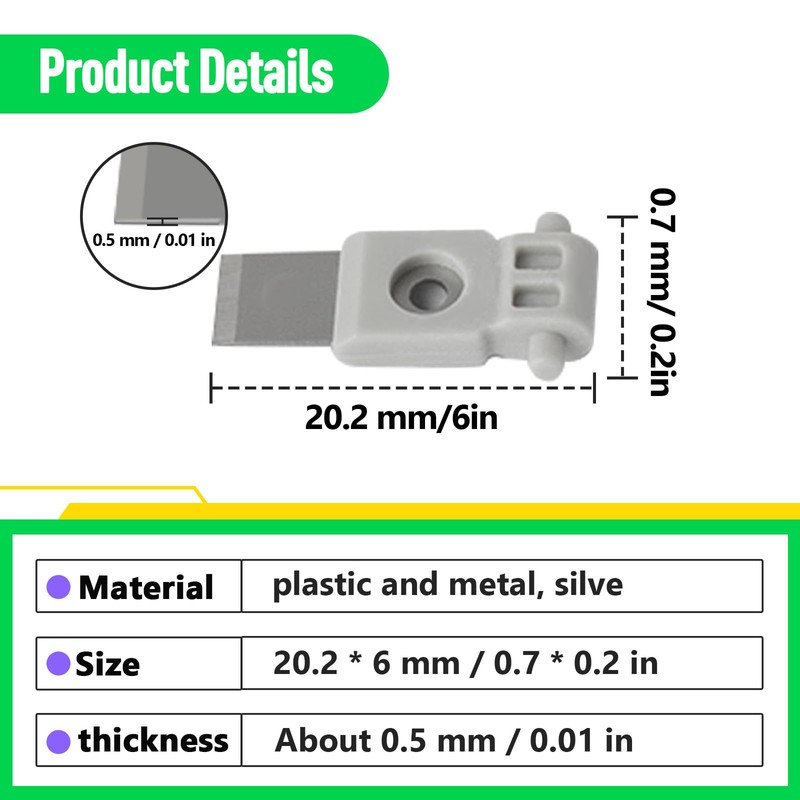 4PCS Steel Tool Head Cutter Scraper Blades, Replacement for Bambu