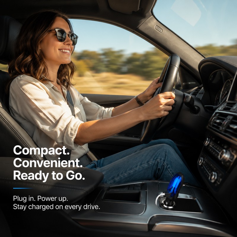 Compact Plug-In Car Accessory for Daily Driving – Portable Vehicle