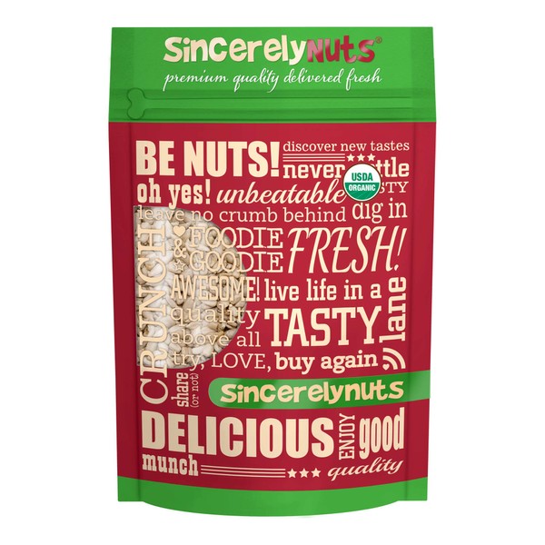 Sincerely Nuts Organic Sunflower Seed Kernels Raw (No Shell) (2lb bag) | Nutritious Antioxidant Rich Superfood Snack | Source of Protein, Fiber, Essential Vitamins & Minerals | Vegan and Gluten Free