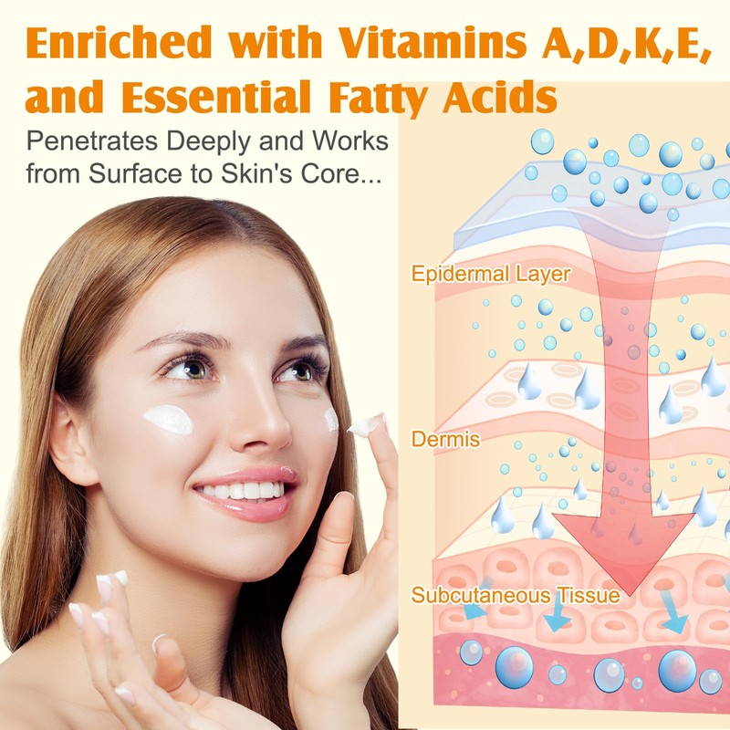 QJCWXIAOX Beef Tallow and Honey Cream for Skin, Moisturizer Cream,