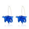 Flyonce Flower Petal Earrings for Women Boho Royal Blue Rose