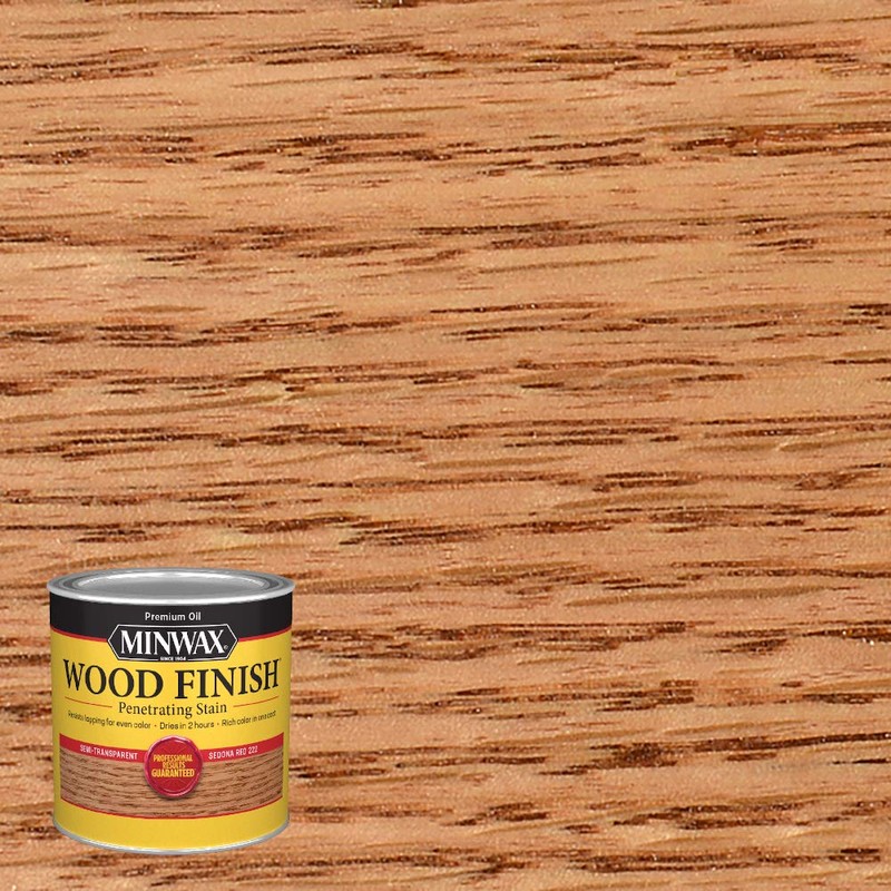 Minwax 222204444 Wood Finish, Sedona Red, 1/2 Pint