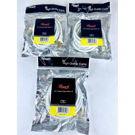 Rosewill THREE Rosewill RCNC-11059 7ft Cat 7 White Shielded Twisted Ethernet Patch Cable!