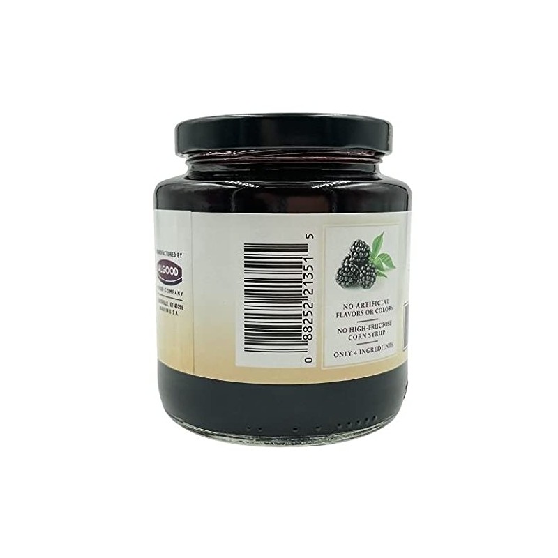Windstone Farms Seedless Blackberry Jam 13.5oz Jar (6),13.5 Ounce (Pack