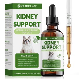 Cat Kidney Support – Kidney Support Supplement for Cats Feline Health, Fluid Balance & Appetite, Veterinarian-Formulated Herbal Supplement 2 fl oz–for Normal Kidney Cleanse and Essential Kidney Care