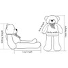Joyfay 78" Giant Teddy Bear Huge 6.5 feet Stuffed Teddy