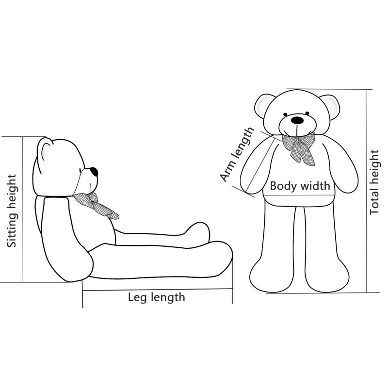 Joyfay 78" Giant Teddy Bear Huge 6.5 feet Stuffed Teddy