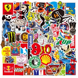 200Pcs Brand LOGO Stickers Pack, Cute Stickers Pack Cool Trendy Stickers for Water Bottle, Laptop, Skateboard, Helmet for Kids, Teens, Girls, Adults