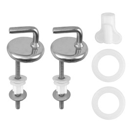 2 Pcs Toilet Seat Fittings, Toilet Seat Hinges, Universal Toiletseat Fixings with Replacement Fittings and Repairparts, Toiletseat Fixing Kit, Compatible with Most Standard Toilets