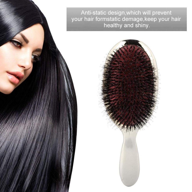 Vruping Cepillo De Pelo De Cerda, Peine De Masaje De