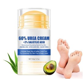 Fußpflege für Fusscreme Sehr Trockene Füsse, Urea creme 60 prozent, 60g, Hydrating and Anti-Cracking Foot Cream, Heel Balm lindert Juckreiz für Trockene, Rissige Füße, Fersen, Ellbogen